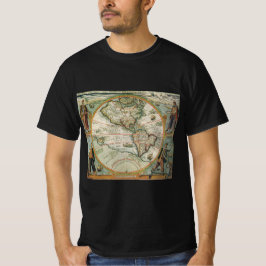 Camiseta Antiguidade Mapa Antiquado das Américas, Teodor de