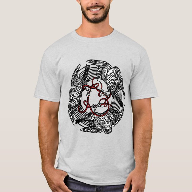 Camiseta Antiguidade: Três Hawks William de Morgan (Frente)