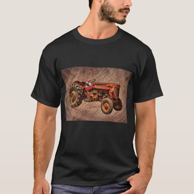 Camiseta Antiguo Trator Vermelho (Frente)