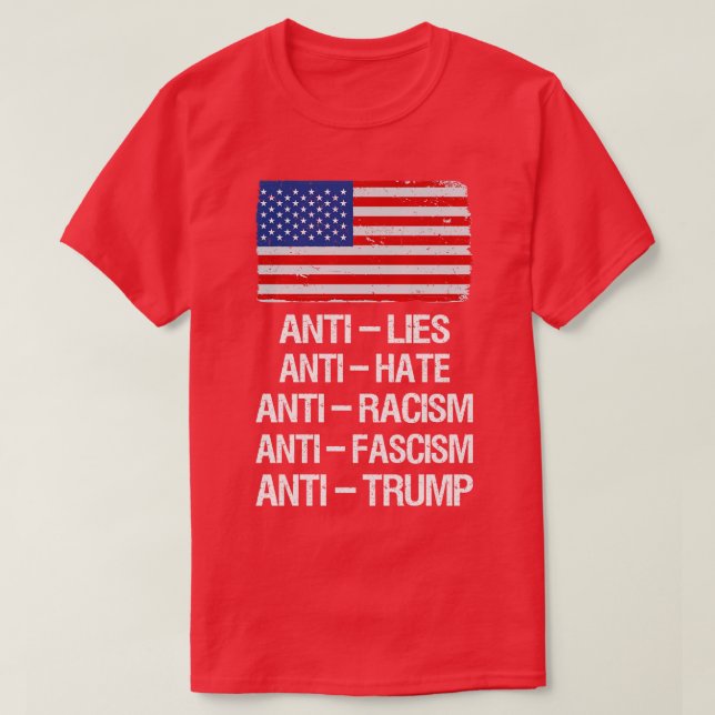 Camiseta AntiLies AntiHate AntiRacismo AntiFascismo AntiI (Frente do Design)