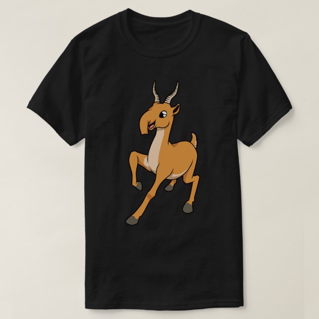 Camiseta antílope de Kawaii Saiga (Frente do Design)