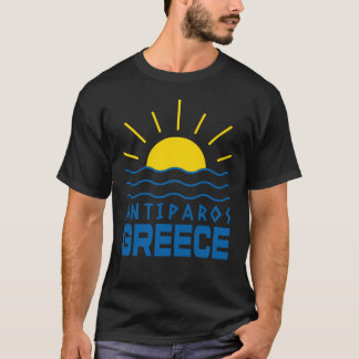 Camiseta Antiparos Grécia Sol E Mar Masculino Preto