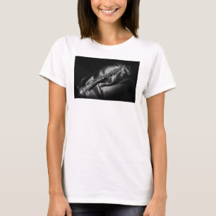 Camiseta Antiquado clarinete, vida estática, B&W