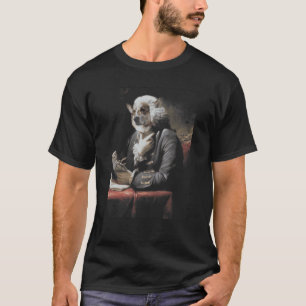Camiseta Antique Corgi pintura Os cães felizes do Literat l