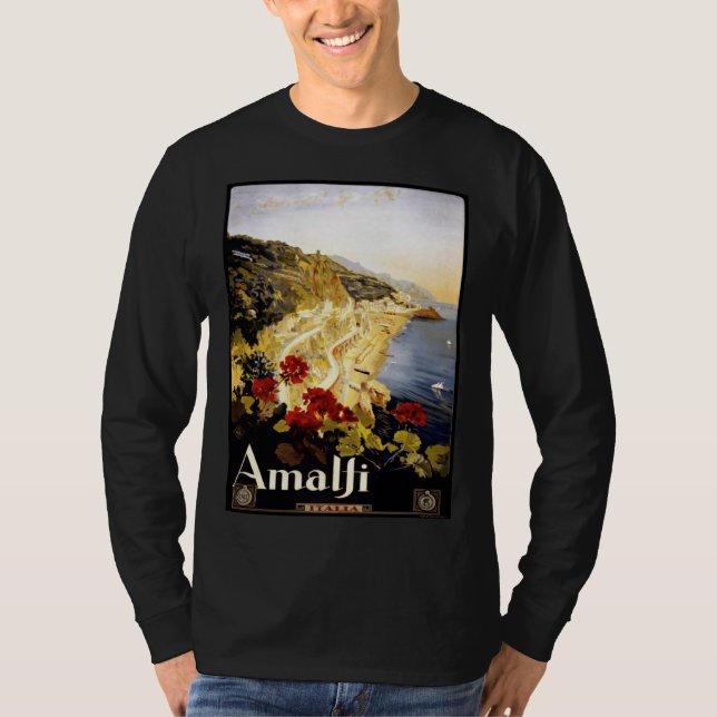 Camiseta Antique Illustration Italy Amalfi Coast Antique Jo (Frente)