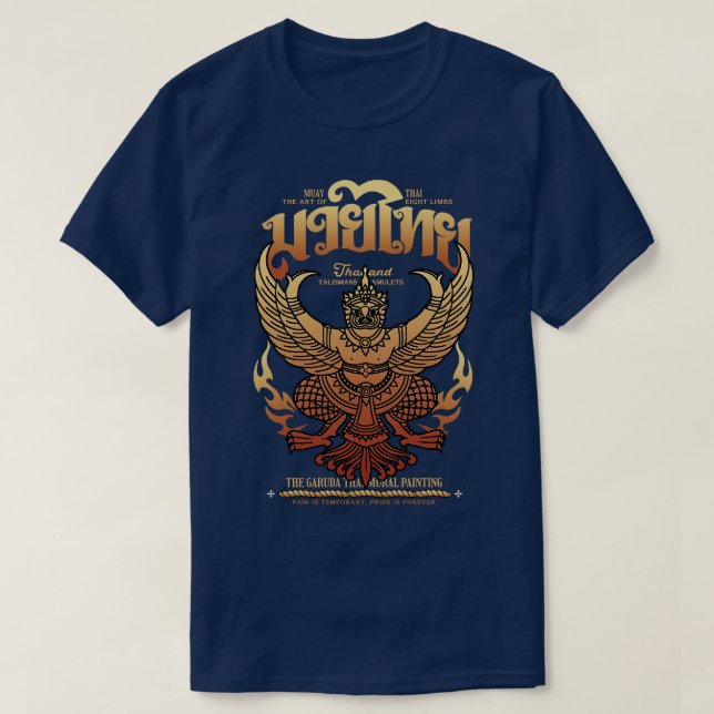 Camiseta Antique Muay Thai Garuda (Frente do Design)