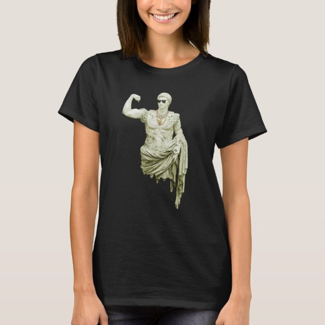Camiseta Antique Statue Drip Iced Out Flex Drippy Gold Chai (Frente)