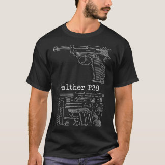 Camiseta Antique Vintage WWII Walther P38 para Coletor de A