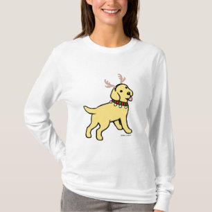 Camiseta Antlers amarelos do Natal de Labrador