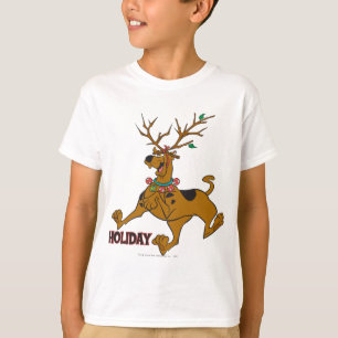 Camiseta Antlers do feriado do Natal de Scooby-Doo