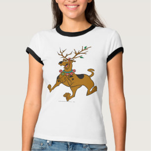 Camiseta Antlers do feriado do Natal de Scooby-Doo