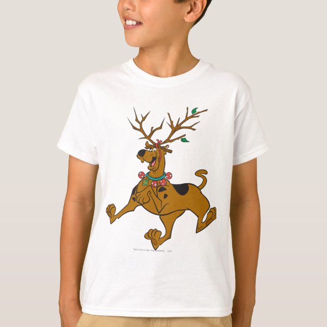 Camiseta Antlers do feriado do Natal de Scooby-Doo (Frente)