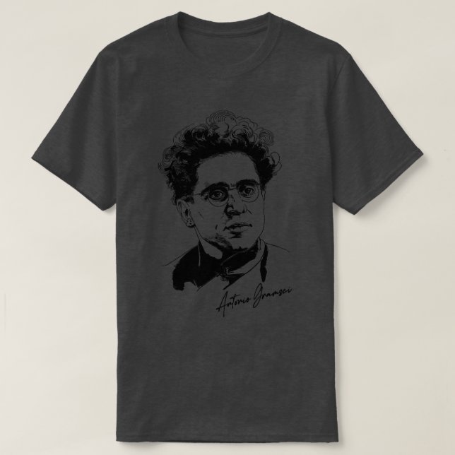 Camiseta Antonio Gramsci Retro Design (Frente do Design)