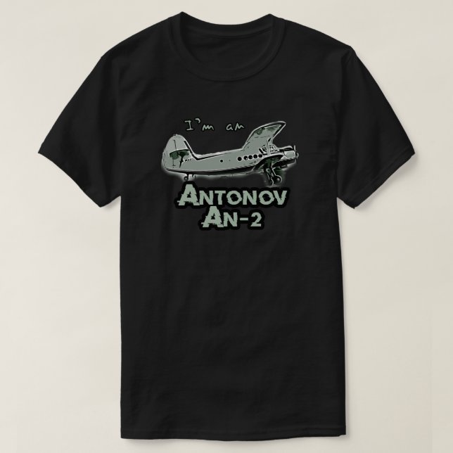 Camiseta Antonov AN-2 Aeronaves de potência (Frente do Design)