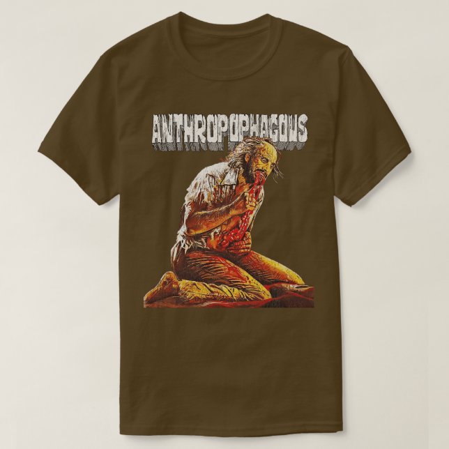 Camiseta Antropofagus 80s Cult Horror Clássico (Frente do Design)