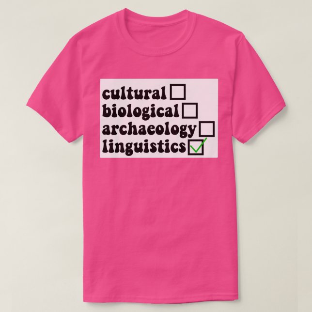 Camiseta Antropologia Linguística (Frente do Design)