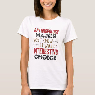 Camiseta Antropologia Major Sim Eu Sei Escolha Interessante