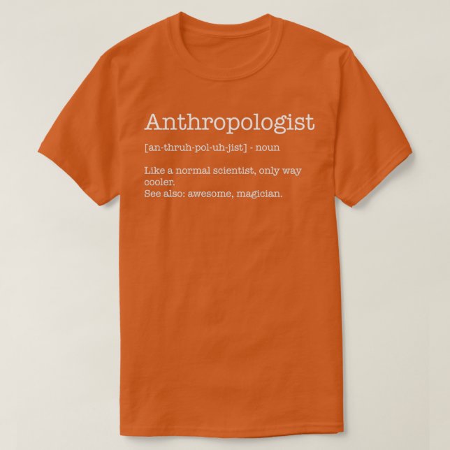 Camiseta antropólogo de definição antropóloga (Frente do Design)