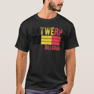 Camiseta Antuérpia Bandeira da Bélgica Belgas Homens Mulher