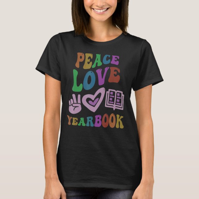 Camiseta ANUAL DO PEACE LOVE Editor Retrovisor do professor (Frente)