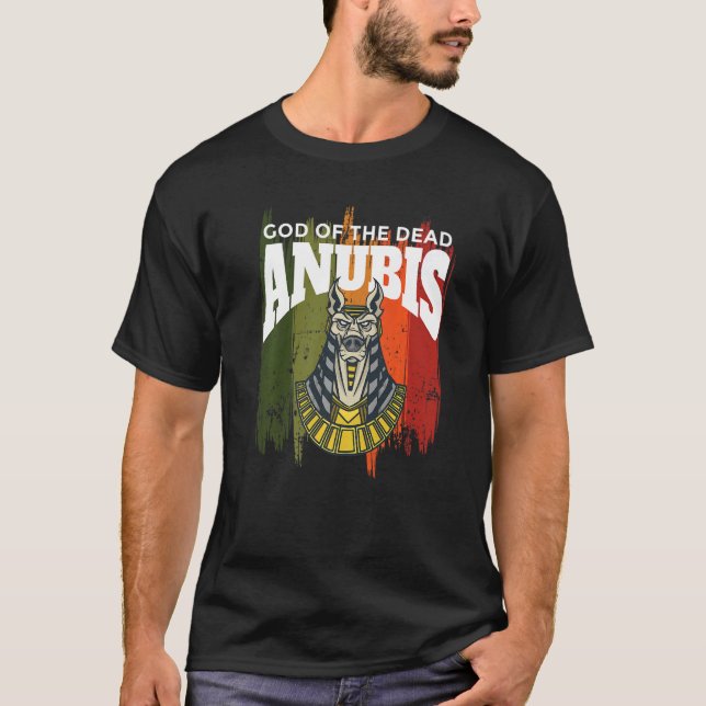 Camiseta Anubis Deus do Morto Egito Faraó Esfingx Egiptolog (Frente)