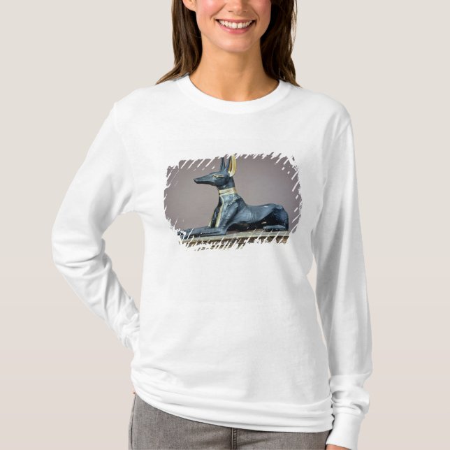 Camiseta Anubis, deus egípcio do morto de uma caixa (Frente)