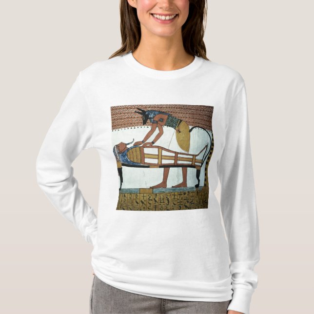 Camiseta Anubis e uma mamã, do túmulo de Sennedjem (Frente)