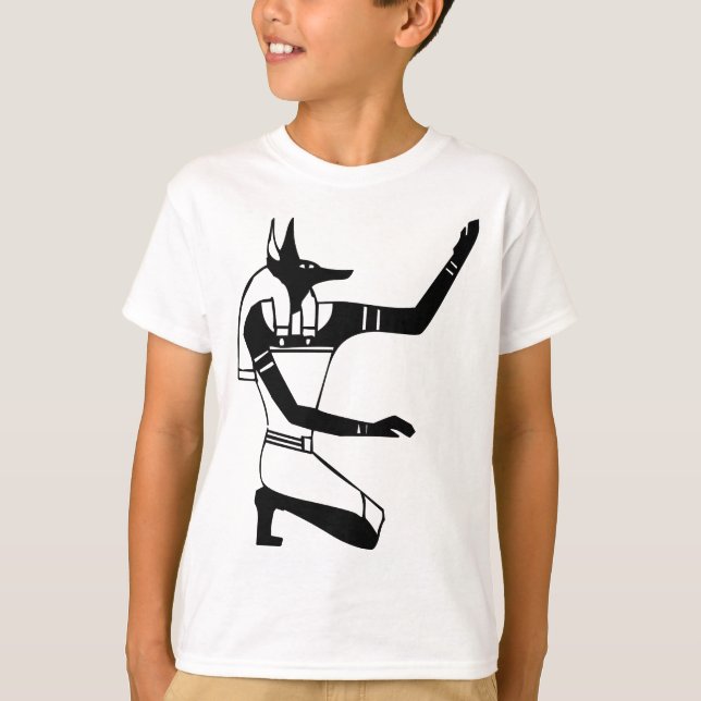 Camiseta Anubis, hieróglifo egípcio (Frente)