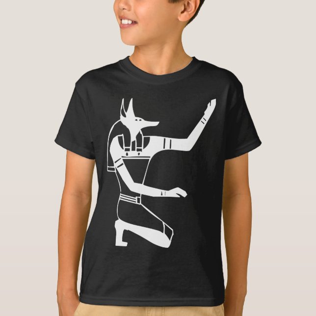 Camiseta Anubis, hieroglyph egípcio (Frente)