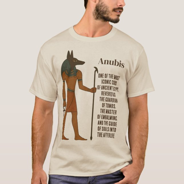 Camiseta Anubis - História do Antigo Egito (Frente)