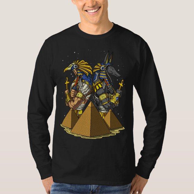 Camiseta Anubis Ra Egípcia Pirâmides Antigas de Deuses (Frente)