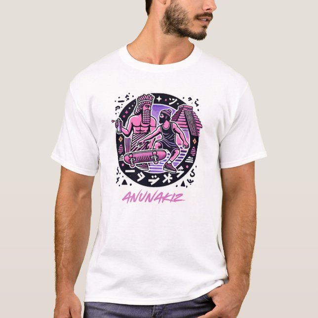 Camiseta Anunakiz Skater Enki & Anunnaki Vibes (Frente)
