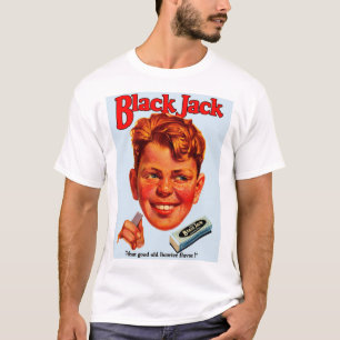 Camiseta anúncio da goma de Black Jack do 1920