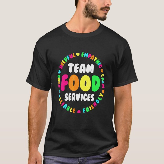 Camiseta Anúncio de Auxiliar de Equipe de Cafeteria da Equi (Frente)