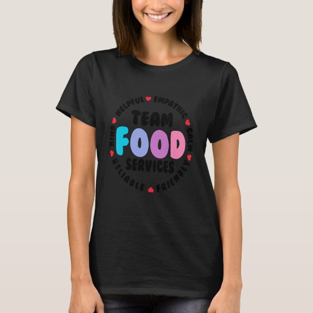 Camiseta Anúncio de Auxiliar de Equipe de Cafeteria da Equi (Frente)
