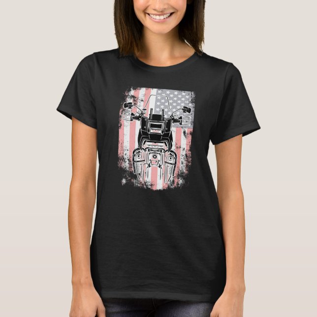 Camiseta Anúncio de avaliação de flag Patriótico dos EUATra (Frente)