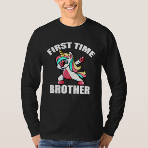 Camiseta Anúncio de Bebê Unicórnio Dabbing Primeira Caldo