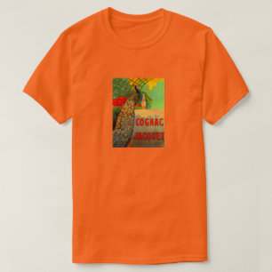 Camiseta Anúncio de Conhaque Art Nouveau com Pavão
