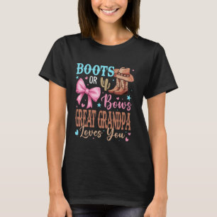 Camiseta Anúncio de Festa de Revelação de Gênero Botas ou A
