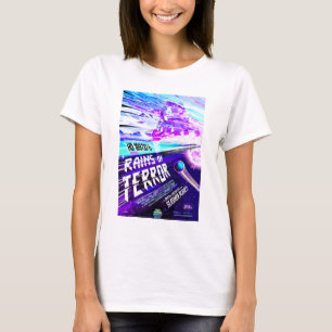 Camiseta Anúncio De Filme De Horror Sci-Fi, Chuvas De Terro