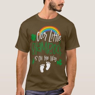 Camiseta Anúncio de Gravidez de Dia de São Patrício Pequena