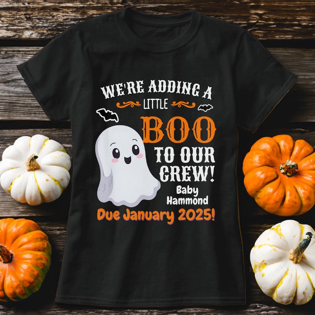 Camiseta Anúncio de Gravidez de Halloween, um Fantasma Boni (Criador carregado)