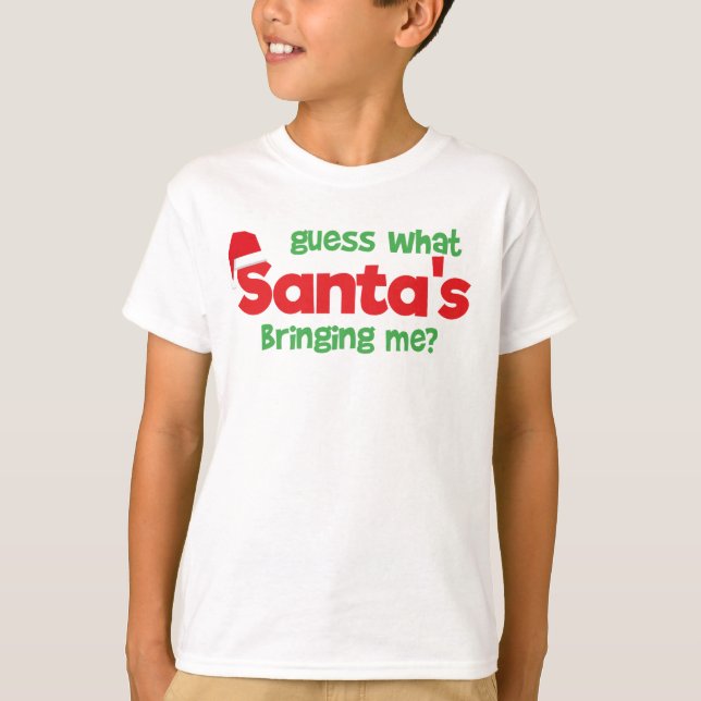 Camiseta Anúncio de gravidez de Natal| Irmão/irmã (Frente)