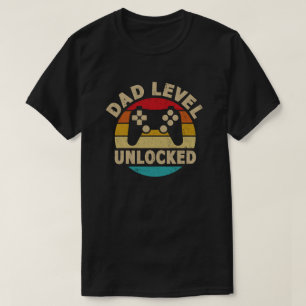 Camiseta Anúncio de gravidez desbloqueada no nível do Pai