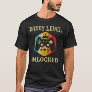Camiseta Anúncio de gravidez desbloqueada no nível do Pai