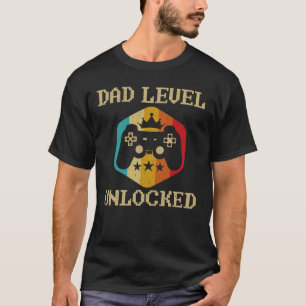 Camiseta Anúncio de gravidez desbloqueada no nível do Pai