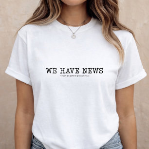 Camiseta Anúncio de Gravidez Divertido Revelação do Bebê