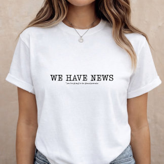 Camiseta Anúncio de Gravidez Divertido Revelação do Bebê