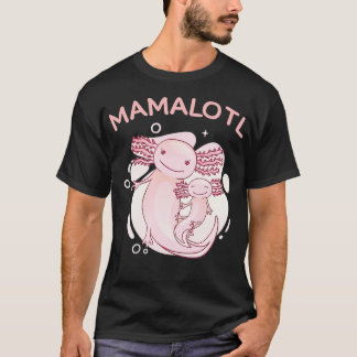 Camiseta anúncio de gravidez do axolotl mamalotl mãe