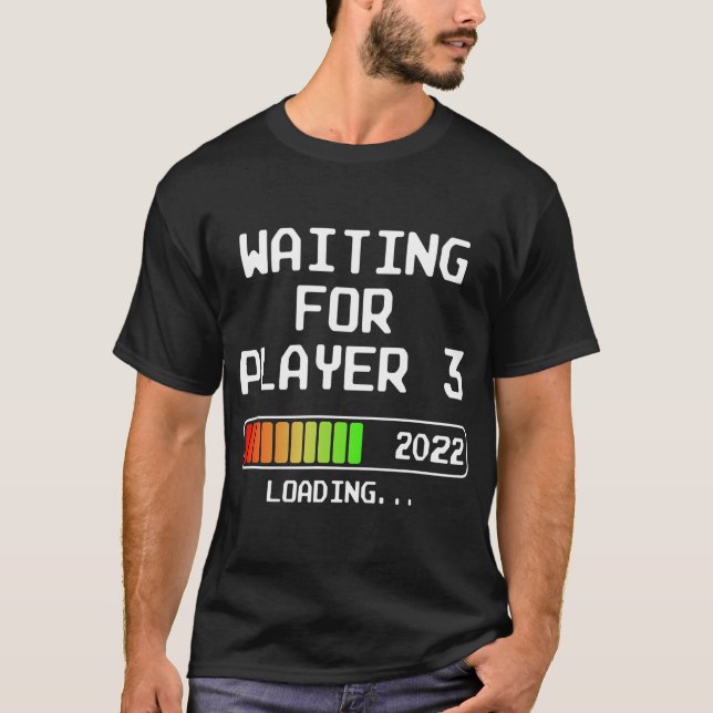 Camiseta Anúncio de Gravidez do Jogador 2022 Pai Esperado (Frente)